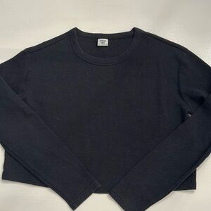 Black waffle crop top by Sunday Best (Aritiza)